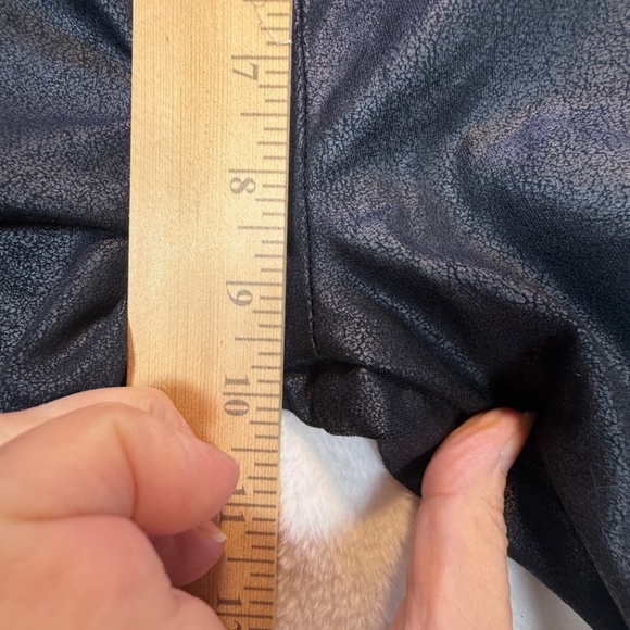 Bluenotes Leggings Womens Size XL Black Faux Leather Goth Bikercore Classic - Picture 4 of 10